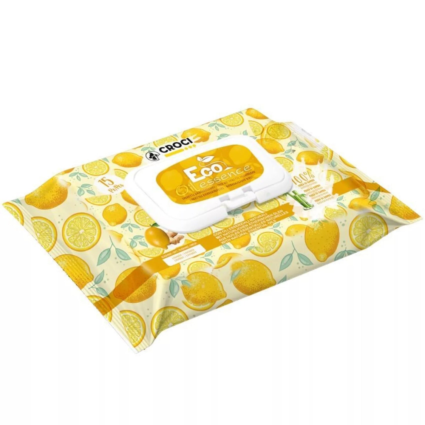 Biodegradable Dog & Cat Wipes with Aromatherapy Benefits - Ginger and Lemon