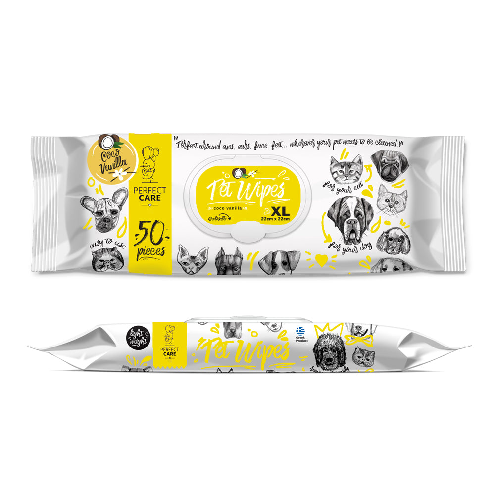 PERFECT CARE ΜΑΝΤΗΛΑΚΙΑ ΚΑΘΑΡΙΣΜΟΥ COCO VANILLA - 50τμχ