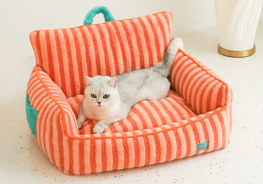 ZEZE STRIPES ΚΑΝΑΠΕΣ ΚΡΕΒΑΤΙ ΣΚΥΛΟΥ ΓΑΤΑΣ