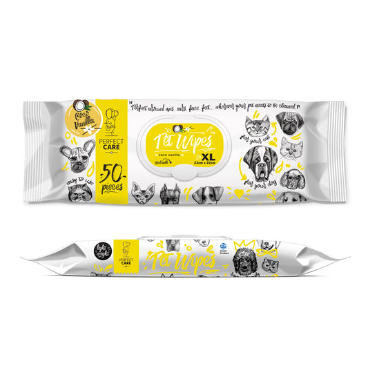 PERFECT CARE ΜΑΝΤΗΛΑΚΙΑ ΚΑΘΑΡΙΣΜΟΥ COCO VANILLA - 50τμχ