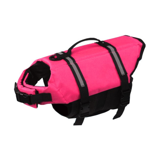 XL Dog Life Jacket with Handle - Pink