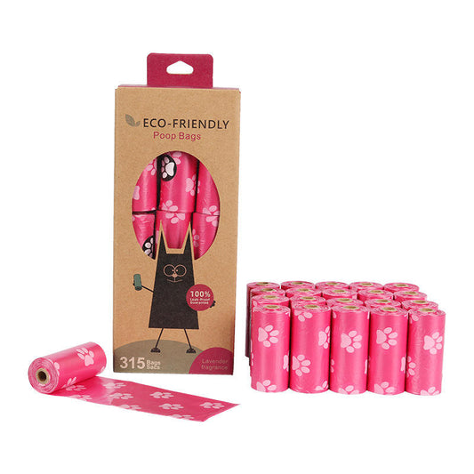 21 Degradable Poop Bags Rolls - FUCHSIA