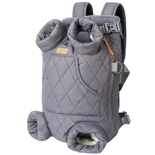 Front Pet Carrier with Hoodie - GREY