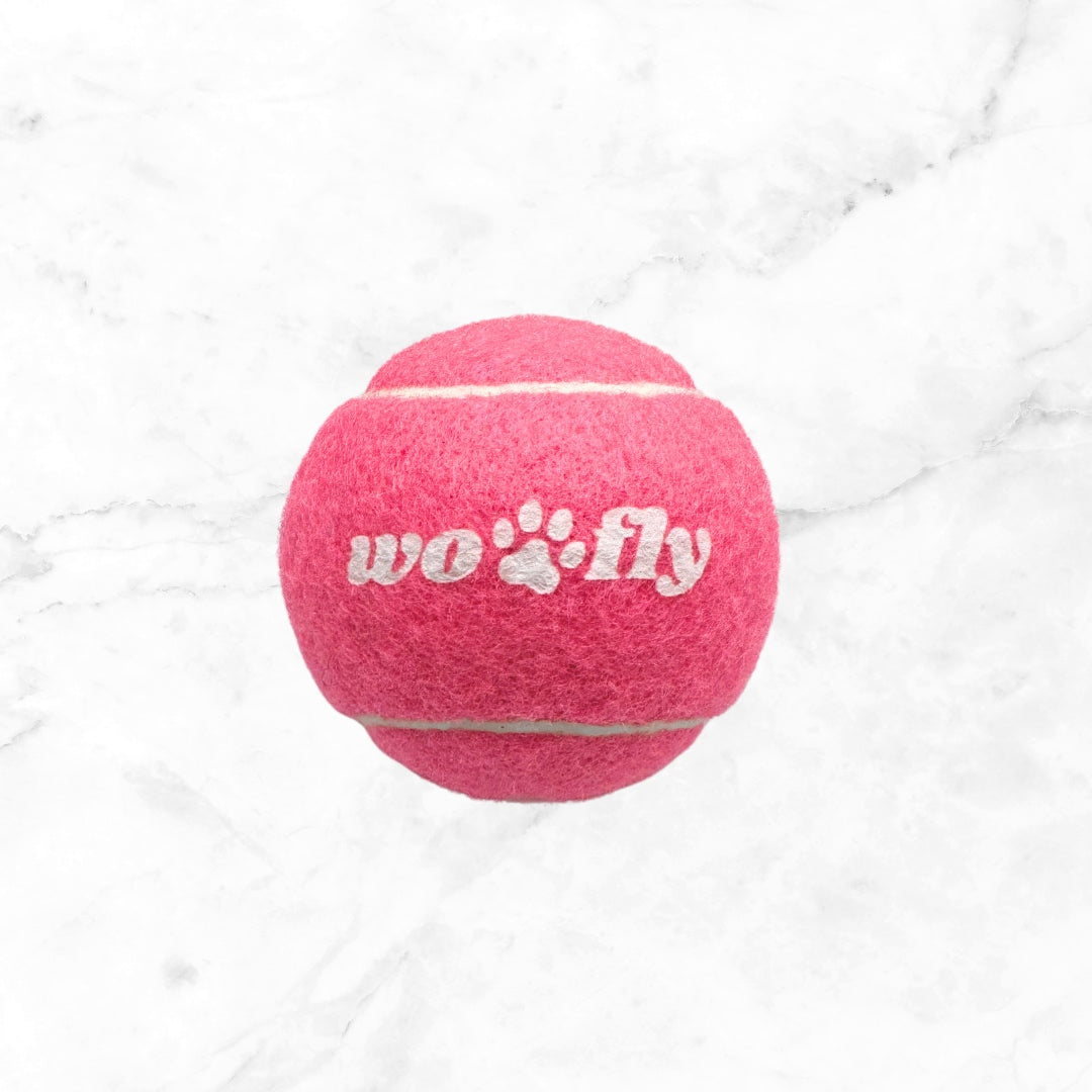 WOOFLY SQUEAKY TENNIS BALL - PINK