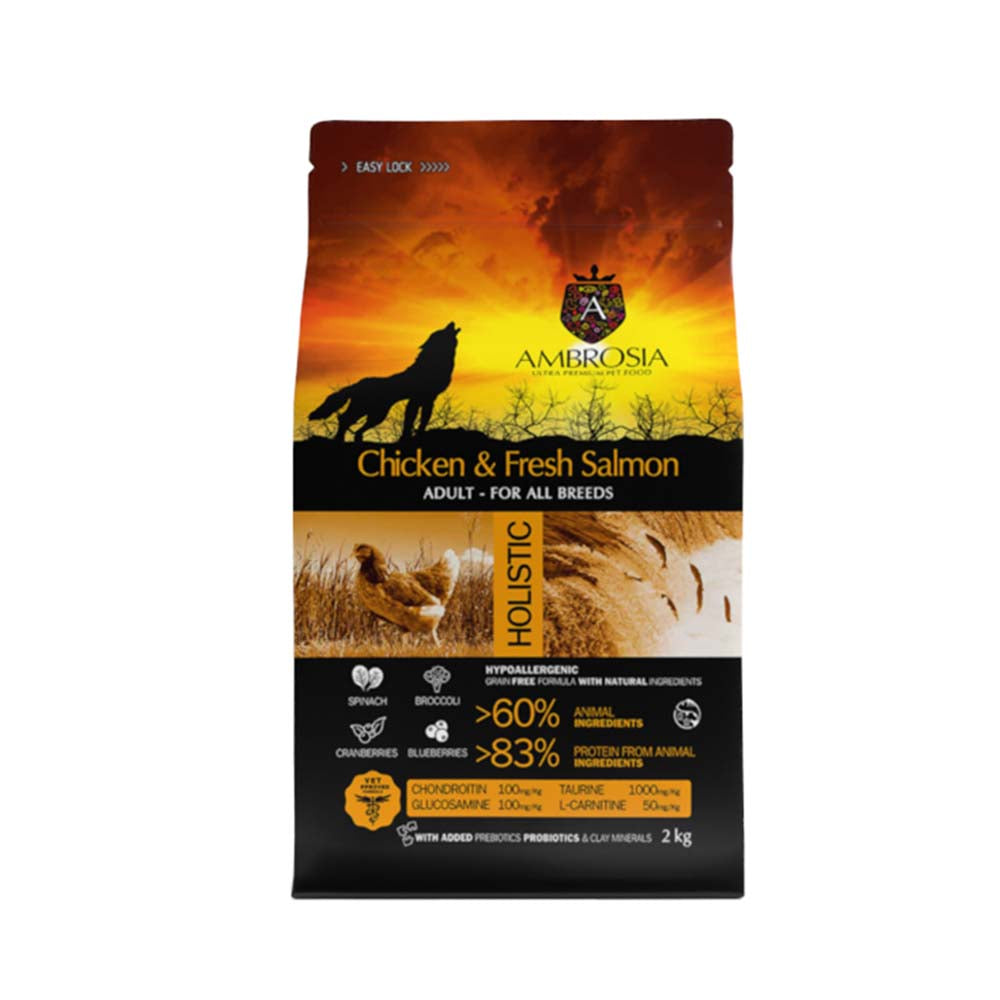AMBROSIA GRAIN FREE ADULT CHICKEN & SALMON - 2KG