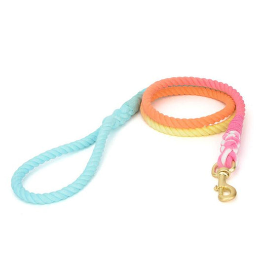 Handmade Cotton Rope Leash - MULTICOLOR