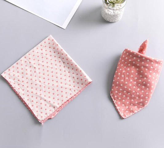 Polka Dot Cotton Bandana - PINK